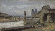 Stanislas lepine The Pont de la Tournelle, Paris oil painting